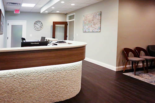 Springfield Office reception desk to exam rooms