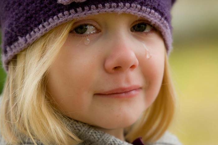 Little girl crying