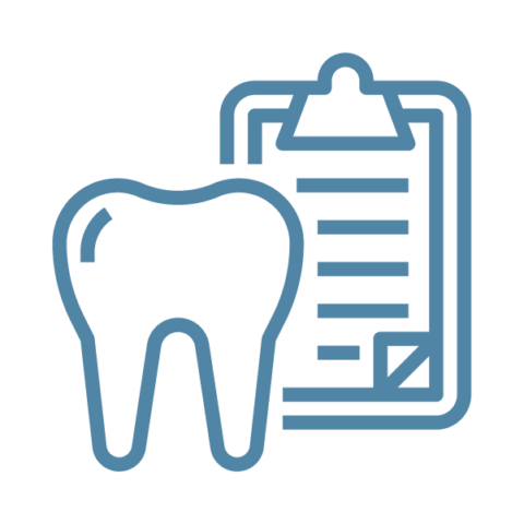 tooth with clipboard icon